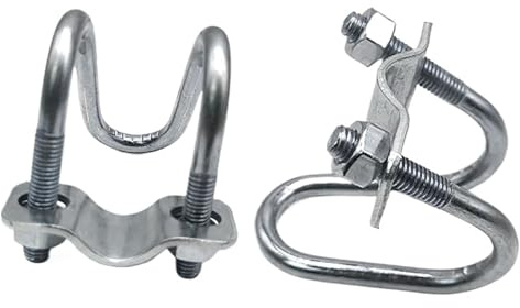 1 pz bullone a U 20 25 32 40 50 M8 morsetto for tubo doppio zincato vite in acciaio connettore ponteggio fissaggio morsetto a croce(M8x25x32mm)