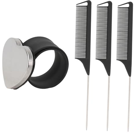 Hohopeti Magnetischer Haarkamm inkl. Handgelenkschlaufe mit Herzform aus Silikon und ABS Langlebiger für Täglichen Gebrauch und Friseursalons