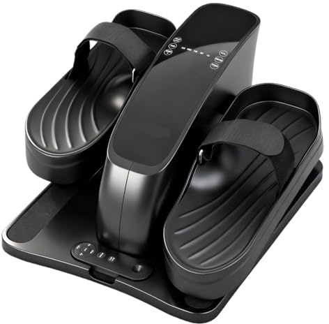 Ellipsentrainer Unter Dem Schreibtisch, Beintrainer for Ältere Erwachsene, Tragbar, Leise, Elektrisch, Sitzpedaltrainer, 12 Geschwindigkeiten Leiser Betrieb, Beugt ErmüDung Vor