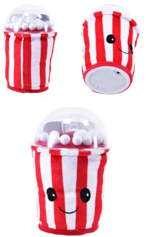Kögler Laber-Essen Happy Food Pop-Corn, env. 20 cm | Peluche qui répète avec fonction de lecture, piles incluses, répète tout ce qu'on lui dit, 76971