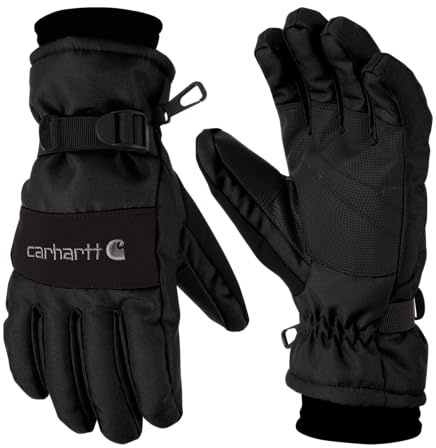 Carhartt Men's Waterproof Insulated Knit Cuff Glove, Black, X-Large