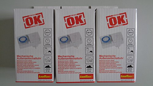Unbekannt Mechanische Zeitschaltuhr 3er-Set für außen