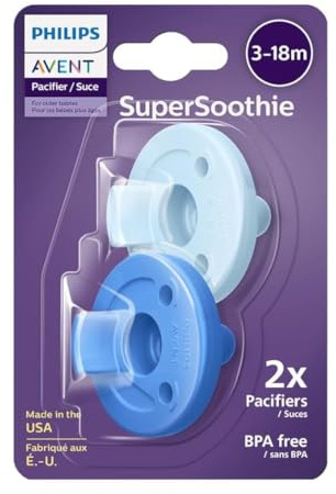 Philips 2 Pack AVENT Soothie Pacifier, Blau 3 Plus