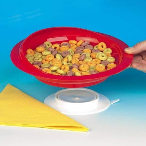 Assiette avec Rebord Intérieur et antidérapant-Dessous, pour einschränkung motorisé