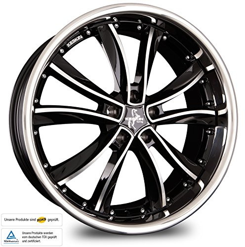 KESKIN KT13 BLACK FRONT POLISH 8x18 ET42 5.00x114.30 Hub Hole 72.60 mm - Alu felgen