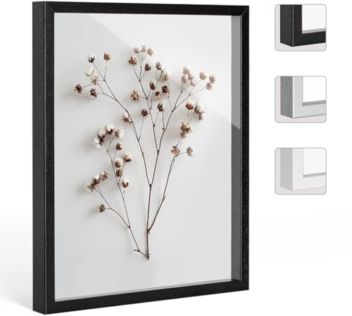 Bildershop-24 Objektrahmen FrameBox VARIO36 Schwarz (matt) 29,7x42cm (DIN A3) zum Einrahmen von Trikots, Blumen, Passepartouts etc.