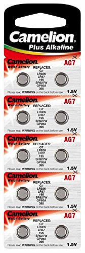 Camelion - Pack de 10 piles Camelion Alcaline AG7,LR57 LR926–395 0% Mercury/Hg