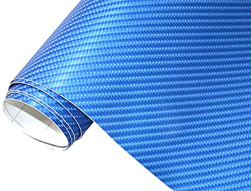 Neoxxim 7,5€/m2 Premium Auto Folie - 4D Carbon Folie BLAU METALLIC 4D 800 x 150 cm - blasenfrei Lackfolie Möbelfolie