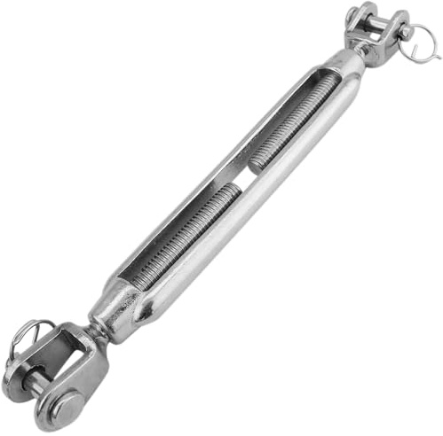 BeMatik - Tensor de cable de acero. Modelo de horquilla a horquilla de rosca 8 mm