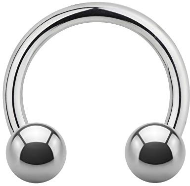 Treuheld® 1,6mm Hufeisen Piercing Ring | Stahl | Silber | 31 Größen
