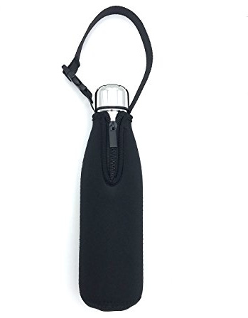 Wommty, custodia termica in neoprene per bottiglie da 480 ml di capienza, dotata di tracolla, utilizzabile per arrampicata, ciclismo, corsa e attività all'aria aperta