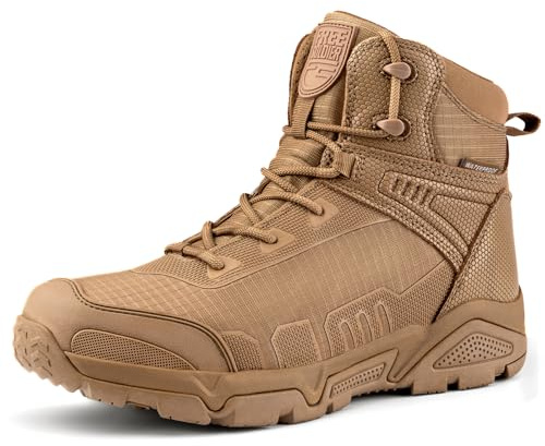 FREE SOLDIER Botas de Escalada Impermeable Tacticas Hombre Botas Militares Transpirables Botas de Seguridad Hombre Trabajo Ligeros Zapatos de Montaña Trekking()