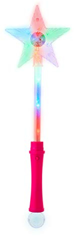 Ultra 1 Rosa LED Leuchtstab Stern Zauberstab Magic Wand Disco Licht LED Stab Discokugel Kinder Prinzessin Partys Spielzeug Blinkender Stern Leuchtender Zauberstab Kinder Sternen Zauberstab