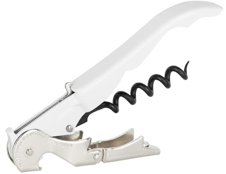 PULLTAP'S GENUINE Slider 900 (Blanco) Abridor de Vino, Sacacorchos de camarero profesional. Incluye doble palanca articulada, navaja cortacápsulas y abridor de tapones. Fabricado en España