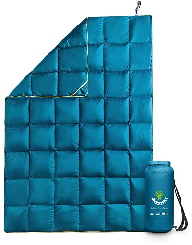 4monster dunfilt lätt, kompakt utomhus campingfilt supervarm, vattentät packbar filt för resor, picknick, camping, vandring (rutgrön, M: (137 x 203 cm)
