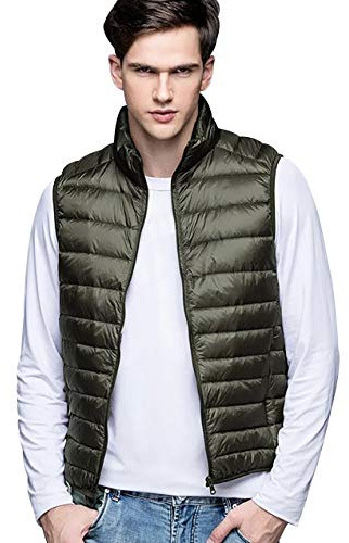 Chaleco Plumas Ligero Hombre Invierno - Acolchado Ultraligero Caballero Gilet Sin Mangas - Chalecos Plumon Abrigo Talla Grande