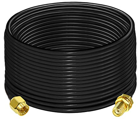 TUOLNK Verlängerungskabel SMA RG58 15M, Koaxialkabel Männlich auf Weiblich für WiFi Antenne 3G 4G LTE - RF mit geringem Verlust für CB Wireless LAN Radio