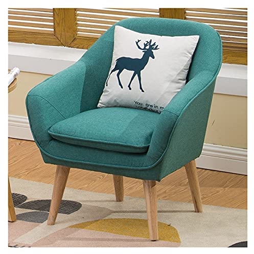 DUNAKE Polstersessel Loungesessel,Sofasessel,​Gepolsterter Sessel Einzelsofa,Zuhause, Schlafzimmer, Balkon, Garten, Büro, komfortabel und langlebig, praktisch und stilvoll (Color : Green)