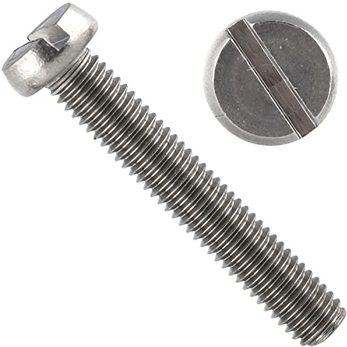 OPIOL QUALITY® Zylinderschrauben mit Schlitz DIN 84 / ISO 1207 M4x12 mm aus Edelstahl A2 V2A (25 Stück) Zylinderkopfschrauben Schrauben Zylinderkopf Gewindeschrauben