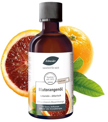Saunabedarf Schneider Blutorangenöl – ätherische Ölmischung naturrein – 100 ml Inhalt – wohltuender Lufterfrischer