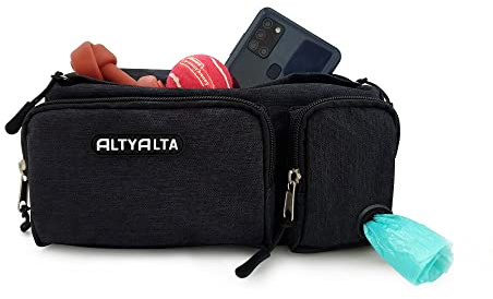 ALTYALTA AEZ Bauchtaschen für Hunde, Leckerlibeutel für das Hundetraining, einfach zum Spazierengehen mit Hunden, Gürteltasche und Abfallbeutelspender, Hundeliebhaber, Geschenk (schwarz meliert)