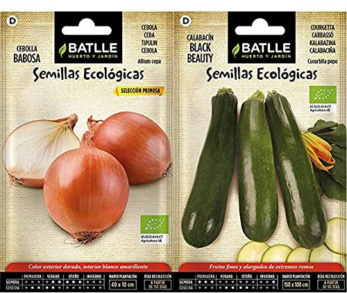 Semillas Batlle Cebolla BABOSA Selec.PRIMOSA - ECO & Calabacín Black Beauty - ECO