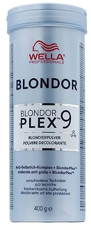 Wella Professionals BlondorPlex – Professionelles, staubfreies Blondierungspulver mit Bond-Builder-Technologie für bis zu 9 Tonstufen & 97% weniger Haarbruch - 400g