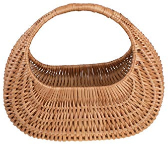 e-wicker24 Alles aus Weide Geschenkkorb, Tasche aus Weide in Naturfarbe, Einkaufskorb (25x15 H23)
