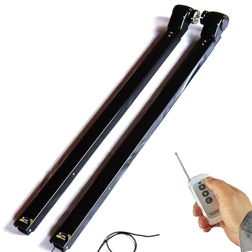 RVeaves Electric RV Awning 12V Intelligent Arm Hardware Kit with Full of sensors, Remote Kit and LED Strip for 5th Wheel RVs, Travel Trailers and Motorhomes, Black