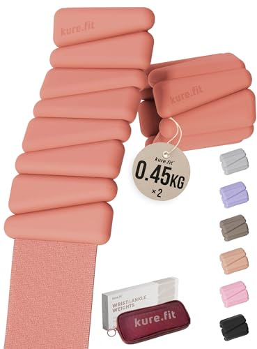 kure.fit Pilates Weight | Wrist & Ankle Weights for Women | Weighted Bangles | 1LB Set of 2