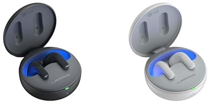 Bunlde - LG Tone Free DT80Q In-Ear Bluetooth Kopfhörer mit Dolby Atmos-Sound, Meridian-Technologie, ANC (Active Noise Cancellation), UVnano & IPX4-Spritzwasserschutz