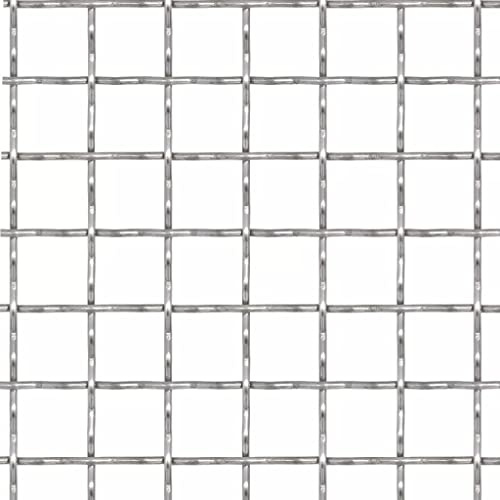 Ailgely Drahtgitter Wellengitter Edelstahl 50×50 cm 11×11×2 mm, Metallgitter als Volierendraht, Kaninchendraht, Wühlmausgitter für Hochbeet im Garten
