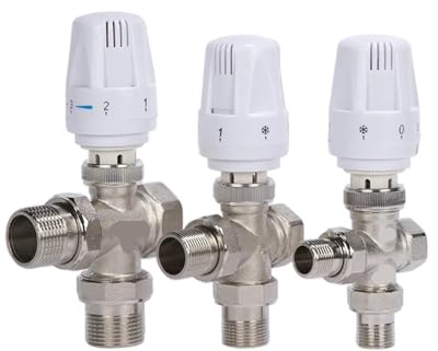 1 Stück Heizkörper-Thermostatventil gerade/Winkel/T-Stück/PPR Hot Melt Stellantrieb Thermostat Temperatur Heizungssteuerung(1-1/4,F Type)