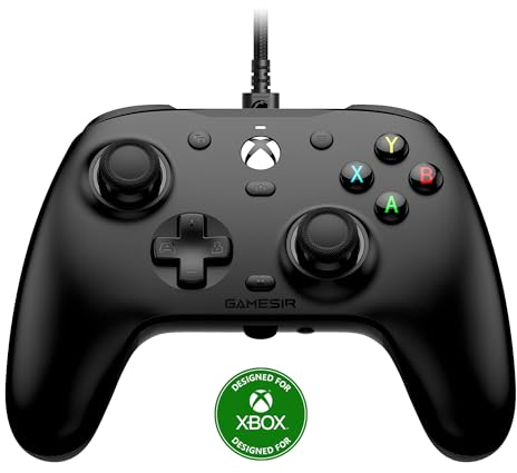 GameSir G7 HE Wired Controller, controller con licenza ufficiale per Xbox Series X|S, Xbox One, Windows 10|11, PC, controller per videogiochi con stick ad effetto Hall（Nero)