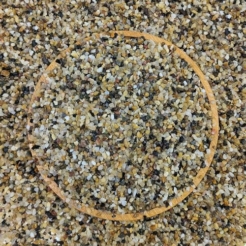 FANTIAN 10 lbs Aquarium Sand, Fish Tank Sand,1-2 mm Pea Gravel for Plant | Aquarium Gravel Horticultural Sand Terrarium Soil Coarse Sand for Freshwater Fish, Turtle, Shrimp, Soil Drainage, Vase,Garden
