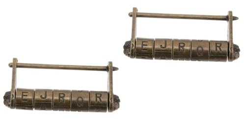 Artibetter 2stücke Vintage Chinesisches Retro-zahlenschloss Antikes Passwort-vorhängeschloss Für Schränke Schmuckkästchen Und Holzboxen Sicher Dekorativ Und Kulturell Inspirierend Rad