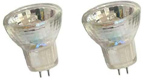 JZLBBC 2Pc MR8 Halogen Bulb 12V 5W 10W 20W 35W MR8 Spot Halogen Lamps Low Voltage Mini Spotlights GU4 Bi-Pin Light Bulb Dimmable 5W