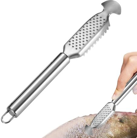 ETUCYNG Stainless Steel Fish Scaler, Fish Scales Made of Stainless Steel Removal, Fish Scaler Stainless Steel Remover, Fish Scaling, Fish Cleaning Peeler, Fish Scale Scraper Tool
