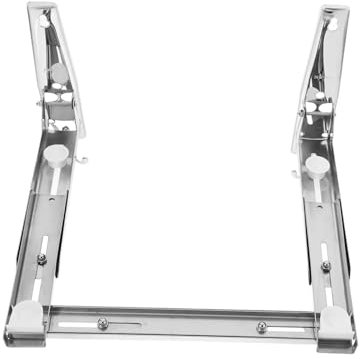 MAGICLULU Soporte para Microondas de Pared Ajustable de Acero Inoxidable Resistente Plegable Capacidad de Carga 45 Kg para Cocina y Comercial Ahorra Espacio Incluye Kit de Fijación