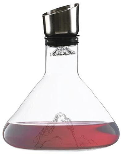 Decanter Revella, decanter trasparente da 1500 ml, decanter con | aeratore, filtro decanter, bottiglia di vino rosso con dosatore integrato.