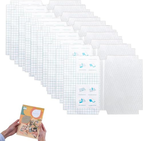 Buchumschlag 16K 10 Stück Transparent, 19.5x 26cm Bucheinschlagfolie Einstellbar Buchschoner, Verdickte Wiederverwendbare und verstellbare Buchumschläge aus Kunststoff für das Home Office der Schule