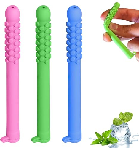 Aceite esencial masticable para dejar de fumar, palitos masticables para el aliento, alivio de la ansia, aliento fresco, enfoque mental, se puede llevar a cualquier lugar (3 unidades)