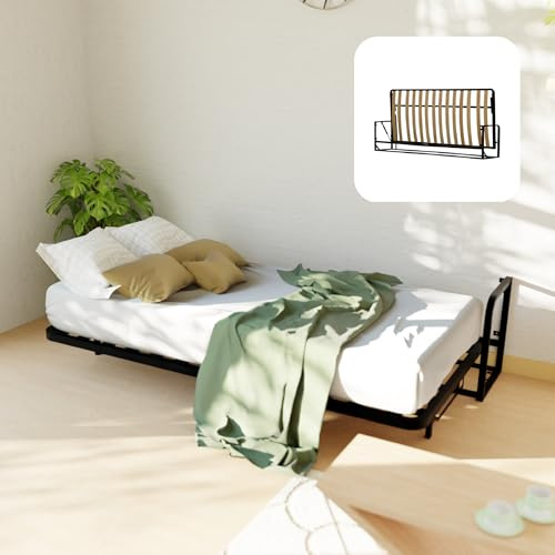 Wallbedking Schrankbett - Wandbett 200x90 Horizontal Classic, Klappbett mit Gasdruckfeder-Mechanismus, Platzsparendes Gästebett, kompatibel mit Standardmatratzen bis 30 cm, Einfache Montage