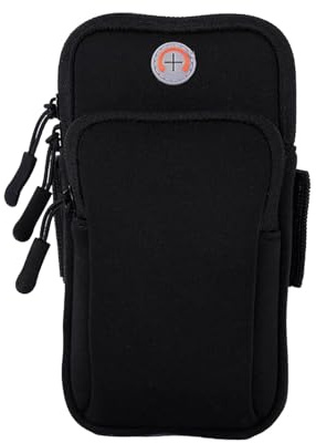 Running Armband Phone Holder, Arm Phone Holder for Running, Running Arm Band Phone Holder, Mobile Armband Bag, for Jogging, Cycling, Gym (Black)