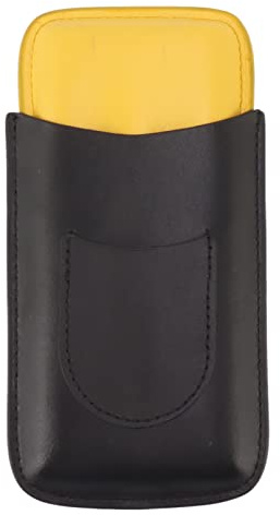 EOJDDPA Portasigari in pelle, porta sigari portatile, leggero, facile da viaggio, custodia per sigari con 3 supporti per uomini e donne, casa, viaggi, pelle, 9,5 x 18 cm