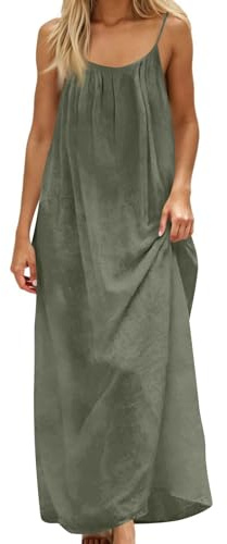 Womens Summer Sleeveless Backless cami Dresses Spaghetti Strap Flowy Open Back Dress Long Vacation Beach Sundress with Back Tie Multi L