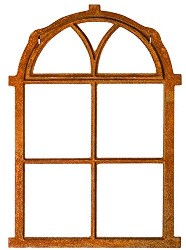 aubaho Nostalgie Stallfenster 54x77cm mit Klappe Eisenfenster Rahmen rostig Antik-Stil