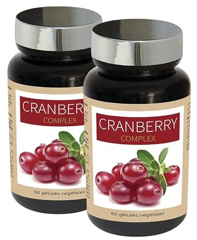 NUTRI EXPERT - Cranberry Complex - Favorise l'Élimination Rénale - Confort urinaire - Canneberge + Ortie + Prêle - Vegan - 60 gélules - Lot de 2