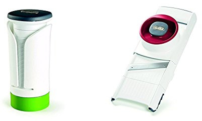 Zyliss Hand Held Vegetable Spiraliser with 4-in-1 Slicer and Grater
