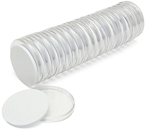 TuToy 20Stk Runde Münzenkapseln Halter Portable Aufbewahrung Box Cases Box Container Display